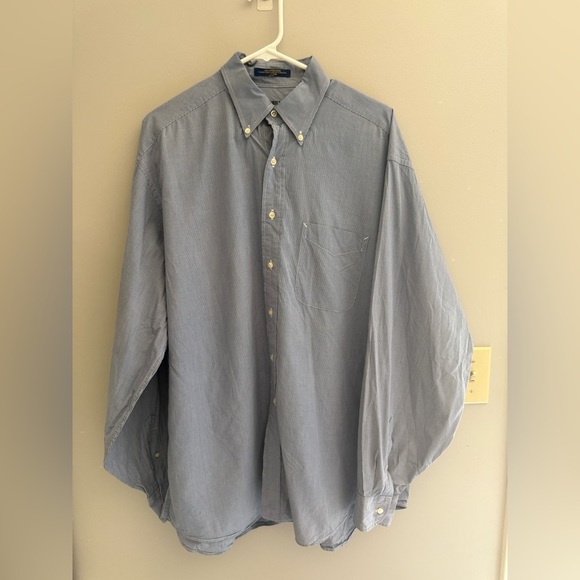 Tommy Hilfiger Collared Button Down Long Sleeve Shirt 100% Cotton Mens Dressy - Picture 1 of 7